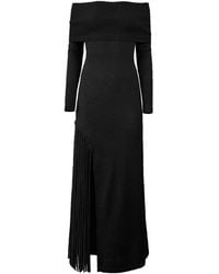 Solgo Atelier - Peris On Or Off-Shoulder Cashmere Maxi Dress - Lyst