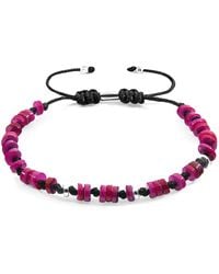 Anchor and Crew - Hailey & Freshwater Shell Skinny Macrame Bracelet - Lyst