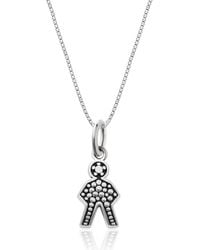 Unaloe - Sterling Little Boy Star Necklace – Pavé Child Silhouette Pendant With Dimensional Sparkle, Symbolic Family Keepsake Jewellery - Lyst