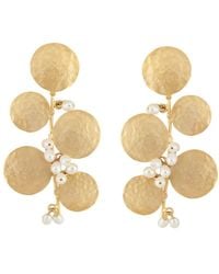 LINYA JEWELLERY - Freshwater Pearl Cluster Dangle Earrings - Lyst
