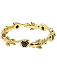 NASI SILVER - Eternity Neshama Fish Band- Onyx - Lyst