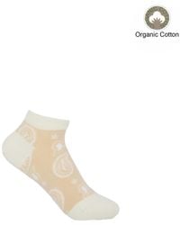 Peper Harow - Made in England - Neutrals Paisley Trainer Socks – - Lyst
