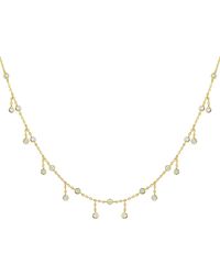 KAMARIA - Neutrals / Rain Drop Choker Necklace With Crystals - Lyst
