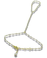 LINYA JEWELLERY - Pearl Bashmer Hand Chain Sahmaran - Lyst