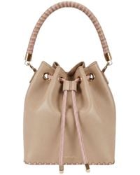 Saonara Brand - Neutrals Bucket Bag Taupe Peony Leather - Lyst