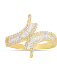 Kylie Harper - Diamond Cz Bypass Statement Ring - Lyst