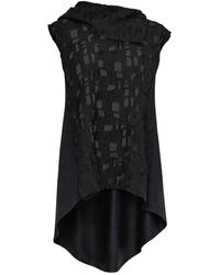 Metamorph - Open Back Tunic With Textured Sheer Front - Lyst