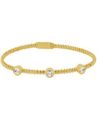 Artisan - 14K Beaded Bracelet With Three Pear Diamond - Lyst