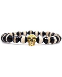 Shar Oke - Tibetan Agates & Skull Bracelet - Lyst