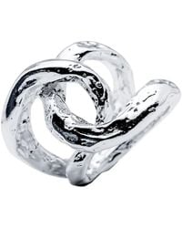 Mercela - Sculptural Organic Intertwined Statement Ring – Contemporary Artisan Jewellery Inspired By Natural Forms - Lyst