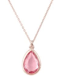LÁTELITA London - Pisa Mini Teardrop Necklace Rosegold Pink Tourmaline - Lyst