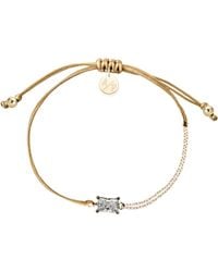 Adriana Pappas Designs - Cz Emerald Cut Bracelet On Colored Cord - Lyst