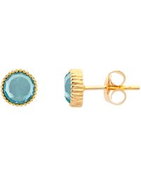Auree - Barcelona March Birthstone Stud Earrings - Lyst