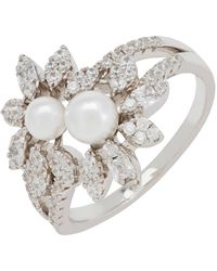 LÁTELITA London - Neutrals Marquise Cocktail Ring Pearl - Lyst