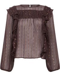 Rose & Nancy - Eva Chiffon Ruffle Blouse - Lyst