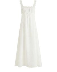 NUAJE NUAJE - Aura Lace Trim Ramie Dress - Lyst