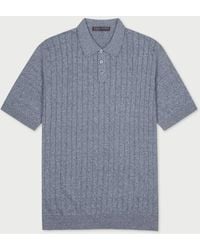 Paul James Knitwear - Ultra Fine Cotton Miless Selection Knit Polo Shirt - Lyst