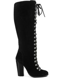 Rag & Co - Street-Slay Antique Eyelets Lace Up Knee Boots - Lyst