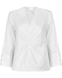 REISTOR - Front Twist Cotton Top - Lyst