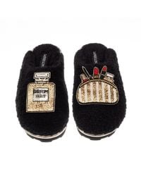 Laines London - Teddy Closed Toe Slippers With Beauty Bag & Perfume Brooches - Lyst