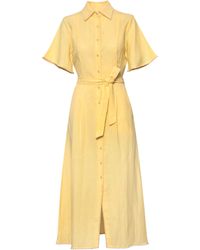 Carolina Benoit - Cafe Au Lait Pearled Dress Butter - Lyst