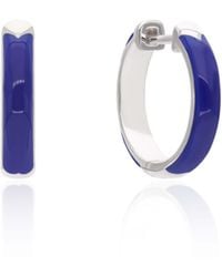 The Jewelz - Rule The Circle — Enamel Hoop Earrings - Lyst