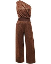 Me & Thee - Neutrals Lady Luck Copper Sequin Jumpsuit - Lyst