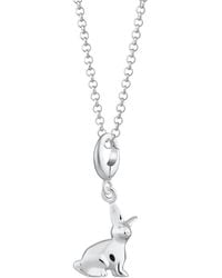 Lily Charmed - Sterling Rabbit Charm Necklace - Lyst