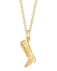 Scream Pretty - Cowboy Boot Charm Necklace - Lyst