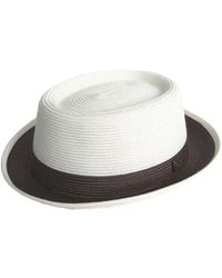 Dasmarca Hats - Dasmarce Bobby Retro Short Brim Summer Porkpie – Ivory - Lyst