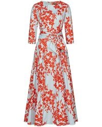 Marianna Déri - Contrast Flower Maxi Dress - Lyst