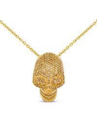 SALLY SKOUFIS - Life Necklace With Made Cz Diamond Stimulant - Lyst