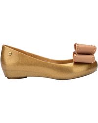 Melissa - Neutrals Ultragirl Classic Bow Ballet Flat - Lyst