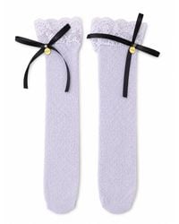 ADIBA - Noir Lace Charm Socks - Lyst