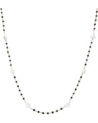 Rahul's Jewels - 20" Genuine Diamond & Keshi Pearl Rosary Necklace - Lyst