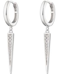Scream Pretty - Sparkling Spike Hoop Earrings - Lyst