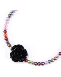 Mineralgems•Studio - Multicolour Pearl Choker With Rose - Lyst