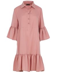 Conquista - Blush Tencel Shirt Dress - Lyst