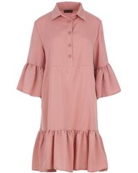 Conquista - Blush Tencel Shirt Dress - Lyst