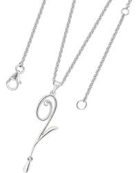 Lucy Quartermaine - Solid Sterling Q Pendant With Drop - Lyst