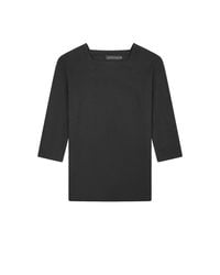 Rave on Trend - Square Neck Ribbed Tee - Lyst