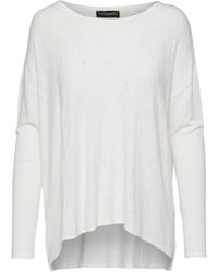 Conquista - Neutrals Knit Jacquard Detail Top - Lyst