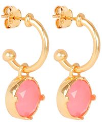 Lila Rasa - Blushing Crystal Hoop Earrings - Lyst
