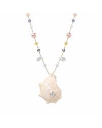 Ormiro - Ocean Song Shell & Pearl Handcrafted Necklace - Lyst