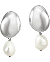 Biko Jewellery - Galina Pearl Studs - Lyst