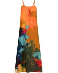 DHARA SHETH DUBAI - Canvas & Chaos Abstract Print Spaghetti Strap Maxi Dress - Lyst