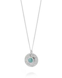 Nellou Jewellery - Amazonite Luna Disc Necklace - Lyst