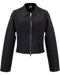 Smart and Joy - Minimalist Front Zipper Crop Jacket - Lyst