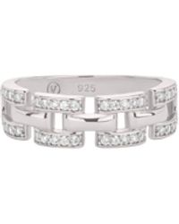 Vanhi - Crystal Link Ring - Lyst