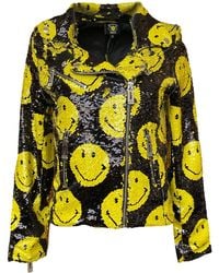 Any Old Iron - Smiley Reversible Sequin Moto Jacket - Lyst